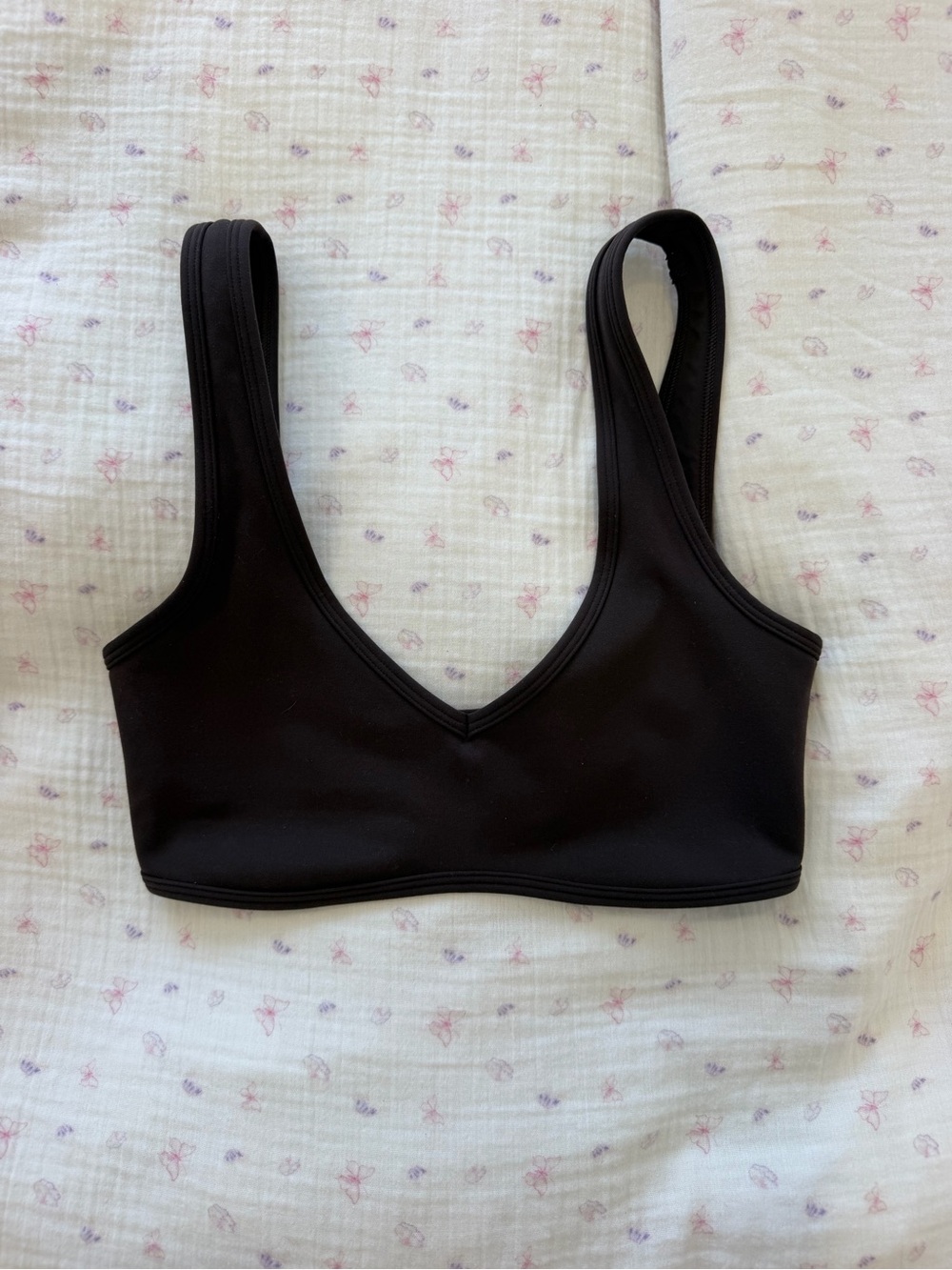 Brown V-Neck sports bra - Women Intimates & Sleepwear
